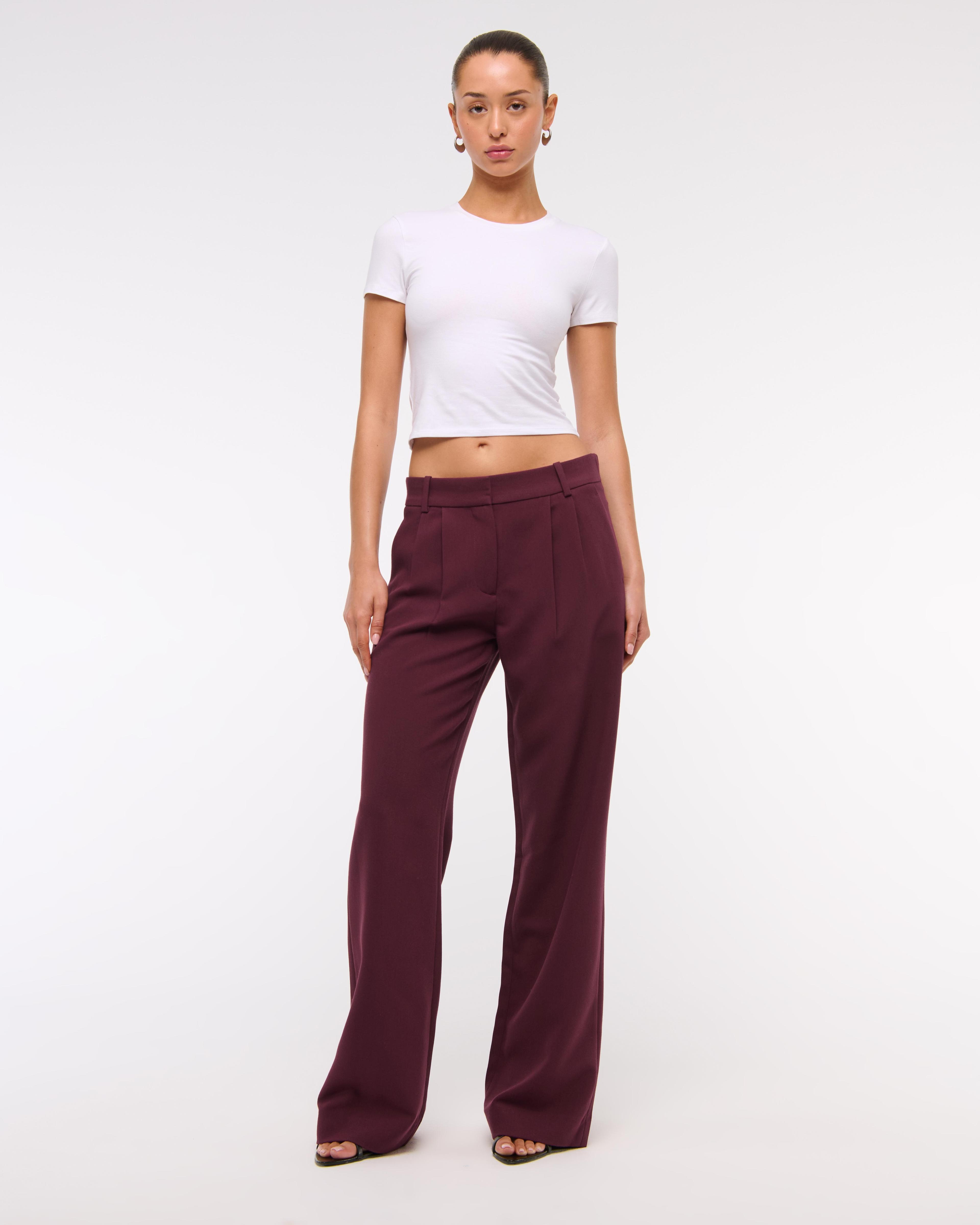 A&F Sloane Low Rise Tailored Wide Leg Pant Product Image