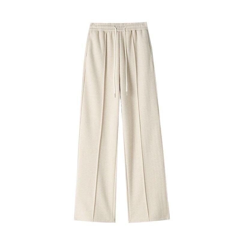 High Waist Plain Wide Leg Pants Product Image