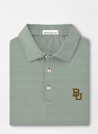 Peter Millar Mens Baylor Jubilee Stripe Performance Polo | Color: Green | Size: 3XL Product Image