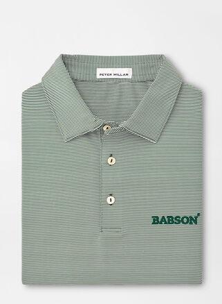 Peter Millar Mens Babson Jubilee Stripe Performance Polo | Color: Green | Size: XL Product Image