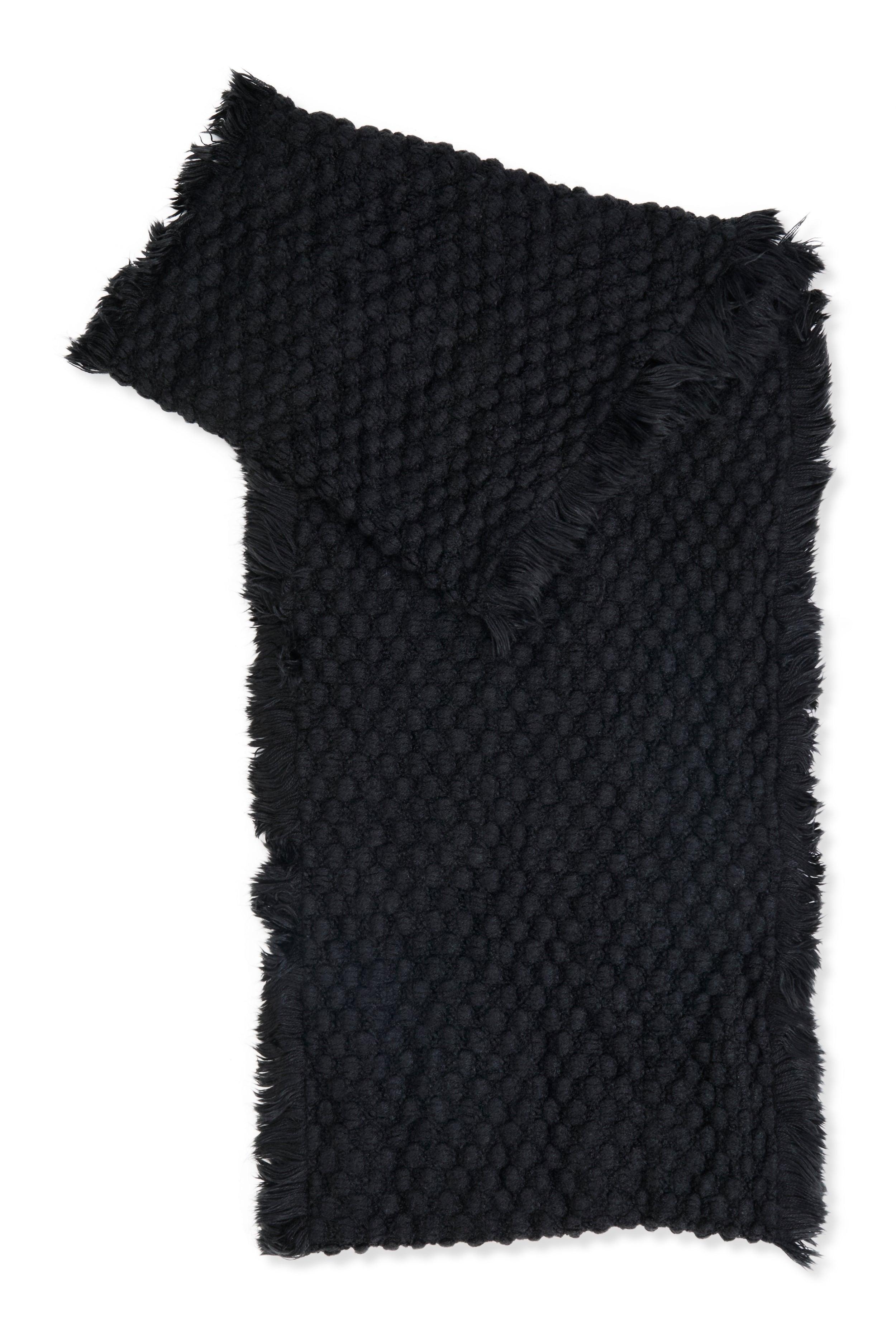 Faux Fur Frayed Trim Infinity Scarf Female Product Image