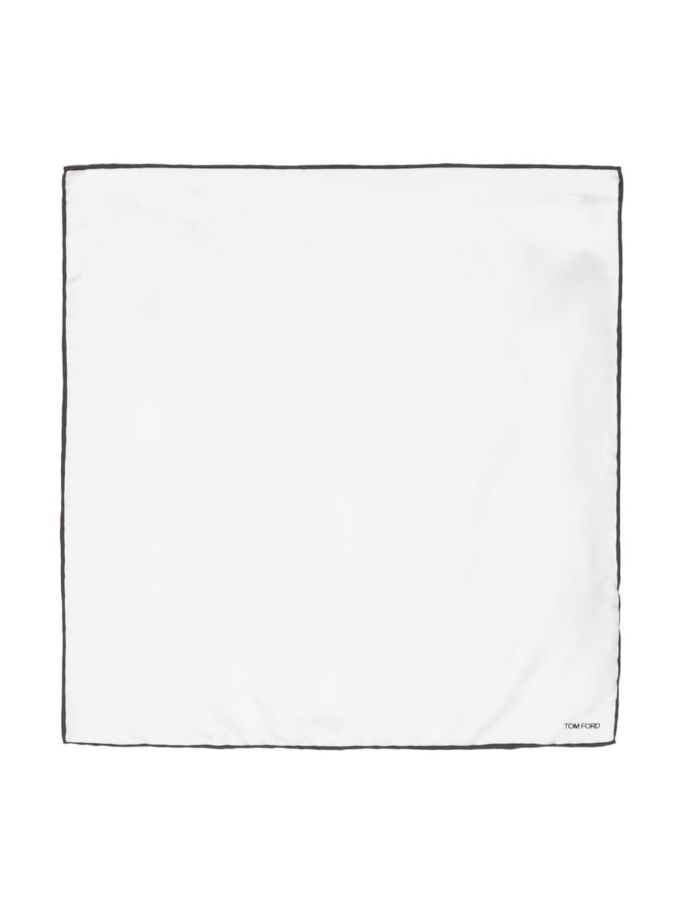 Silk Pocket Square In White Product Image