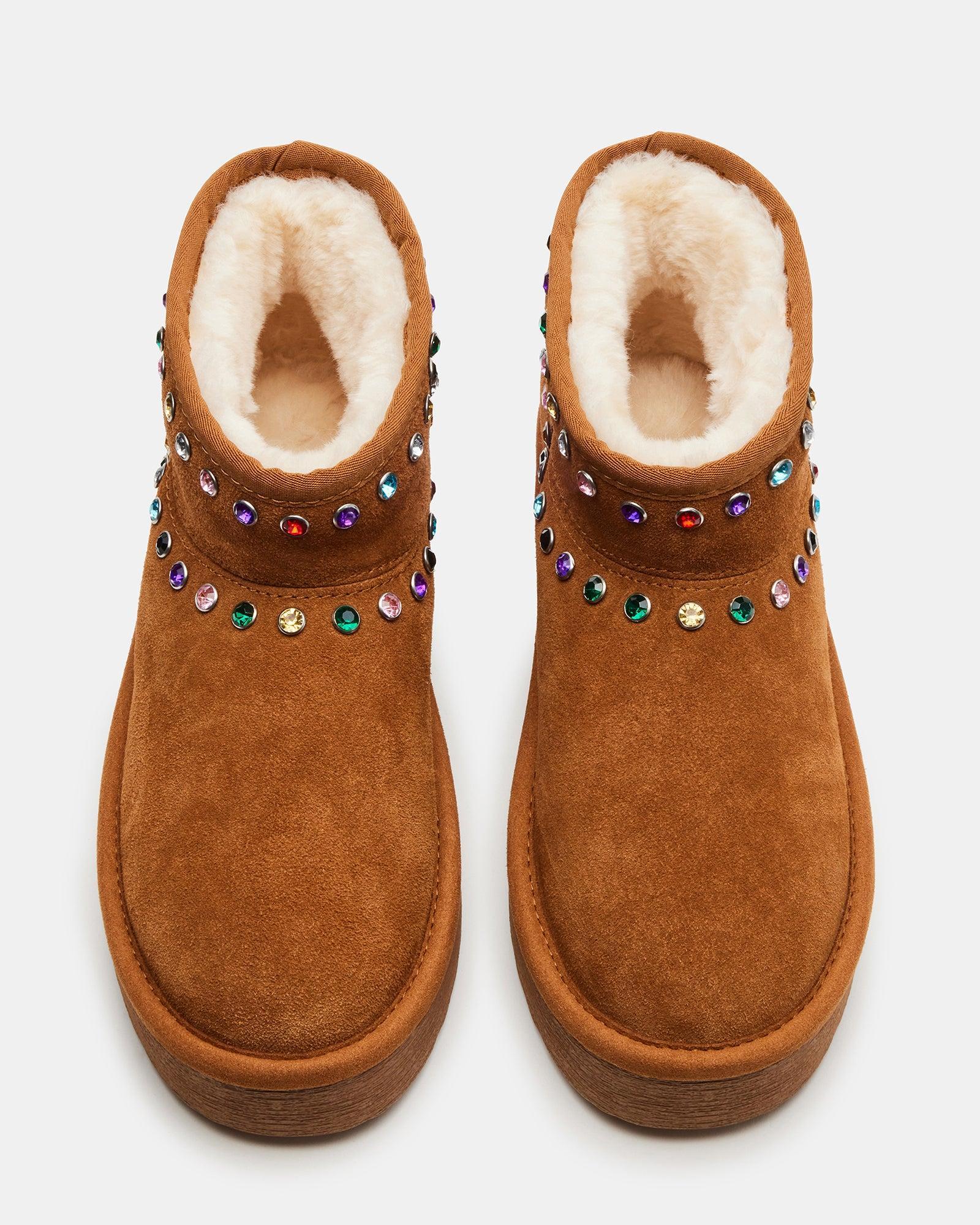 COMFY CHESTNUT SUEDE RHINESTONES Female Product Image