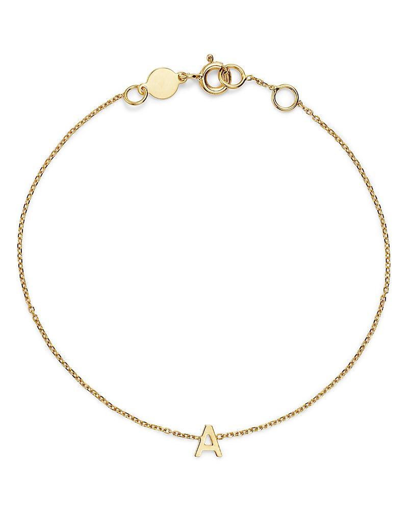 Moon & Meadow 14K Yellow Gold Initial Chain Bracelet Product Image