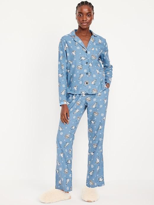 Flannel Pajama Set for Women Product Image