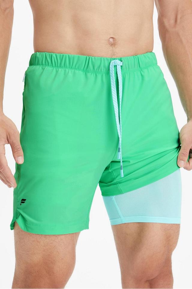 Fabletics Men The One Short (Lined) male Tropical Water Size M Product Image