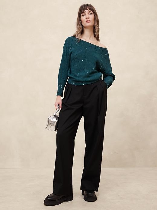 Asymmetrical Sequin Sweater Product Image