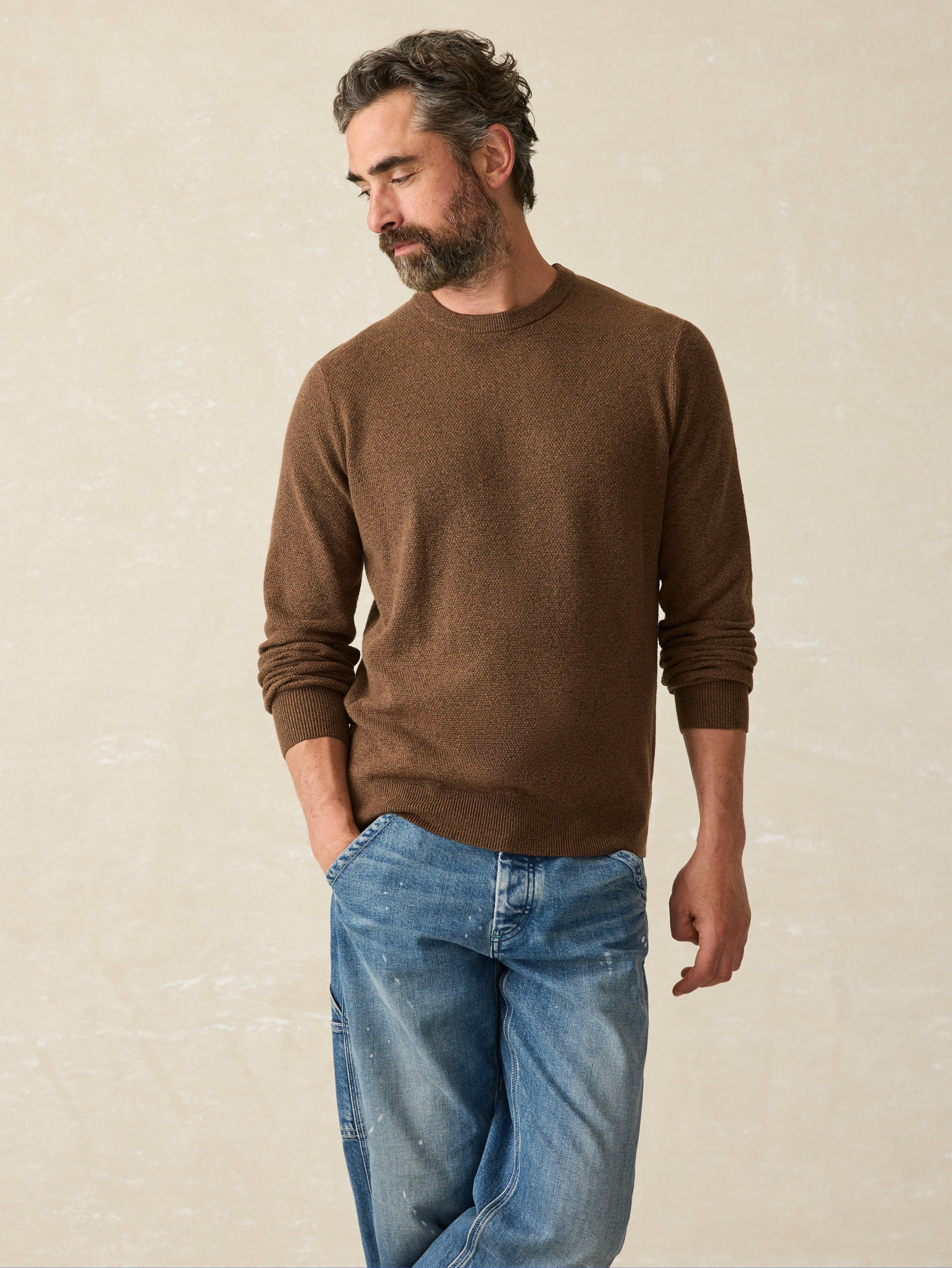 Jackson Crew Sweater - Trail Brown Heather Male Product Image