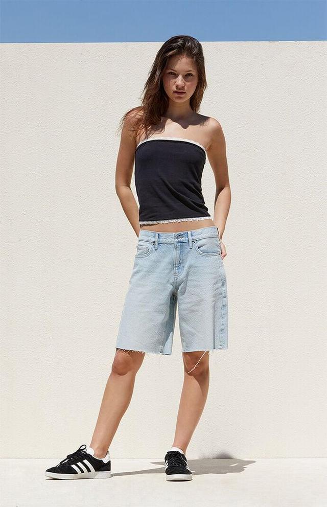 Women's Light Indigo Baggy Jorts Product Image