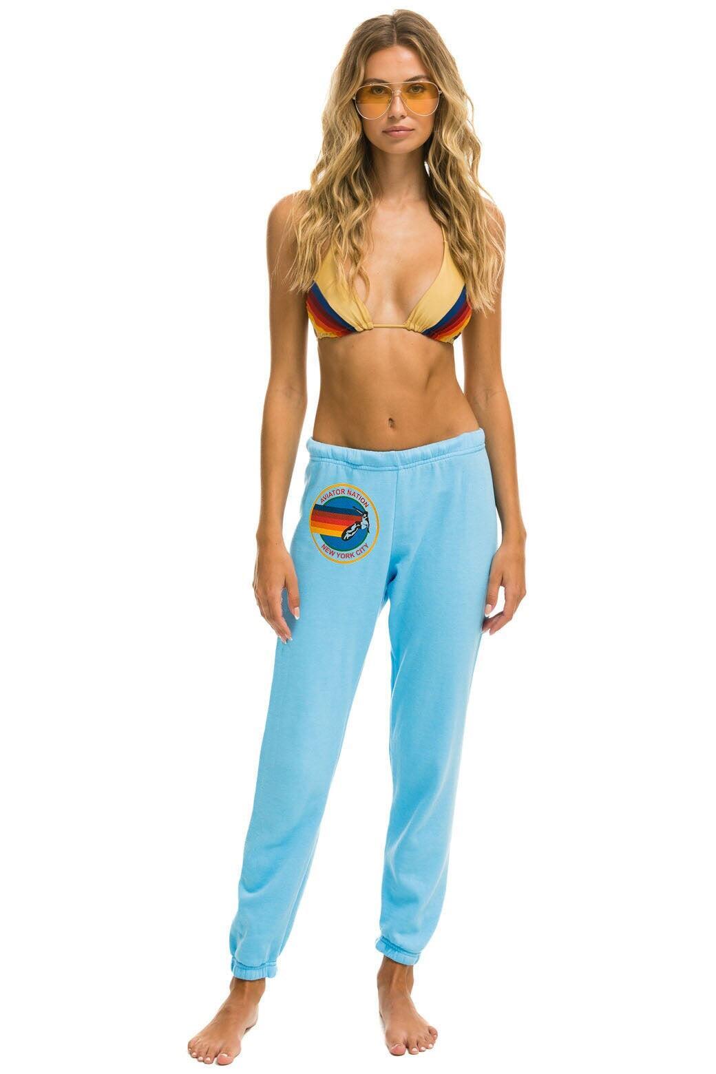 AVIATOR NATION SWEATPANTS - SKY Female Product Image