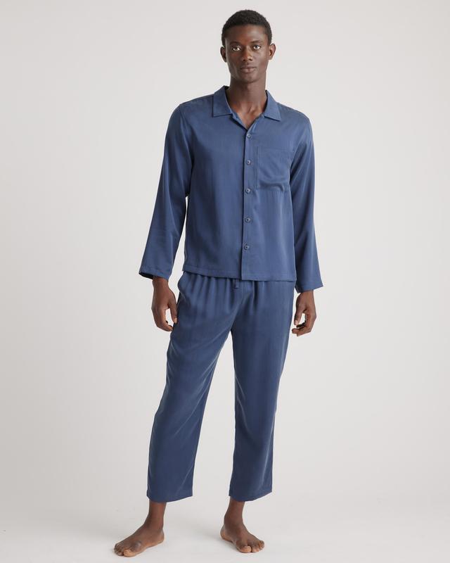 100% Washable Silk Button Down Pant Set Product Image