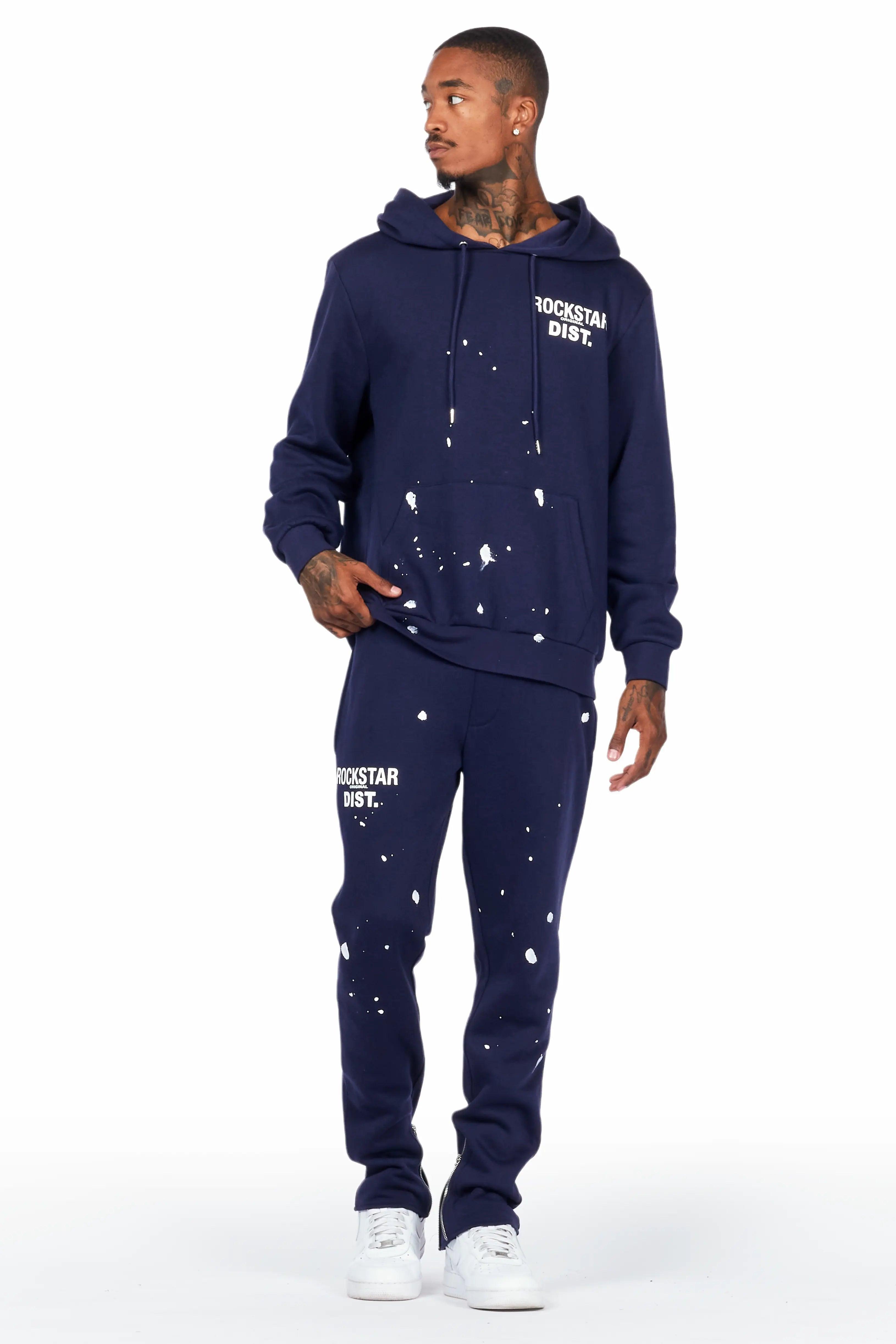 Raffer Navy Slim Fit Track Set Male Product Image