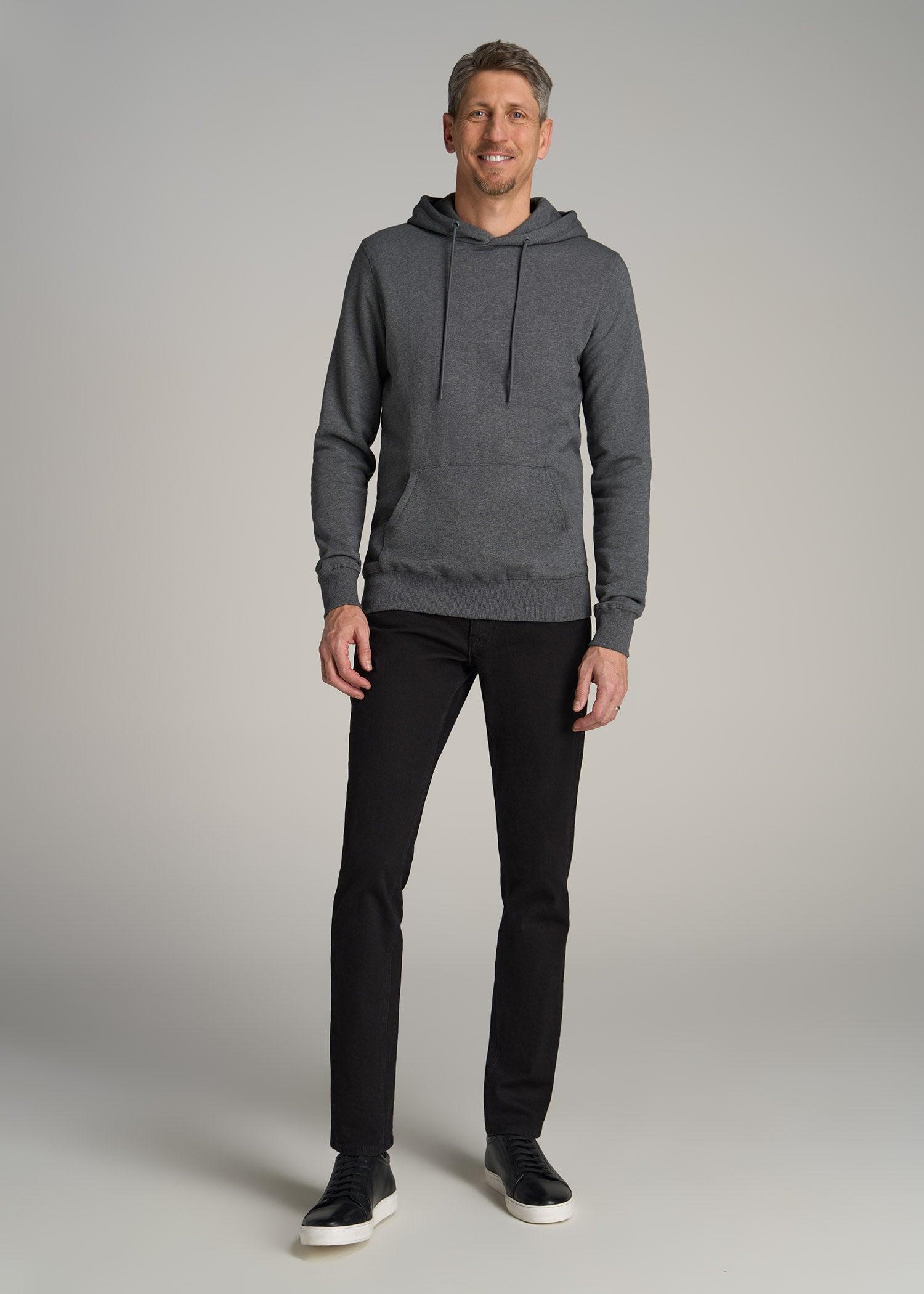 Wearever Fleece Pullover Men's Tall Hoodie in Charcoal Mix Product Image