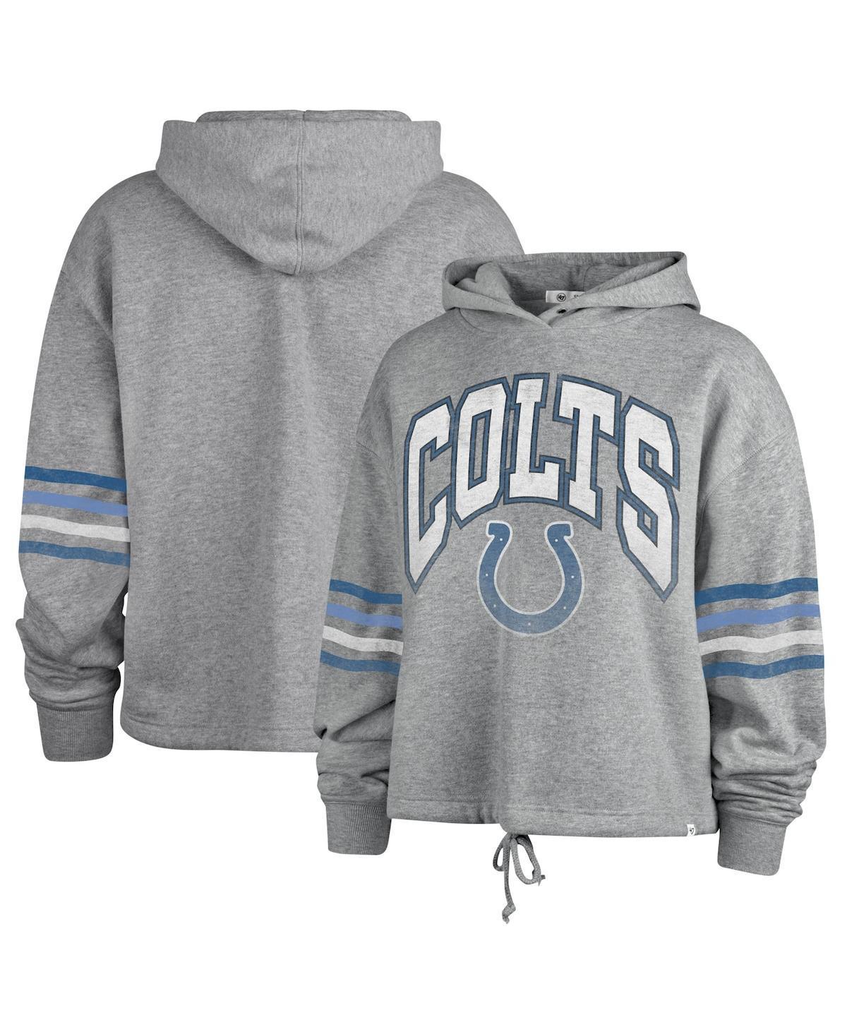 Womens 47 Brand Heather Gray Distressed Indianapolis Colts Upland Bennett Pullover Hoodie Product Image