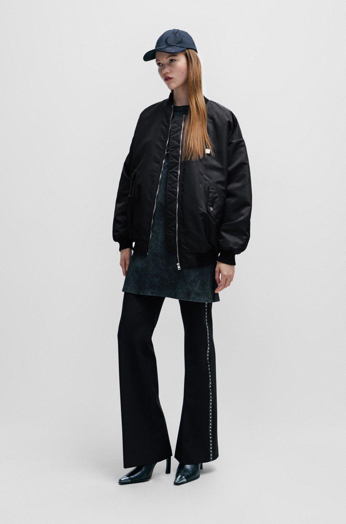 Oversize-fit bomber jacket in water-repellent fabric Product Image