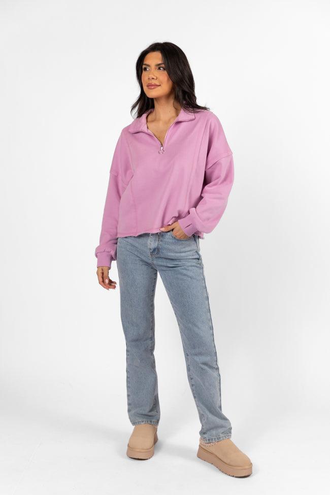 Chill Factor Purple Quarter Zip Pullover Sweatshirt Product Image