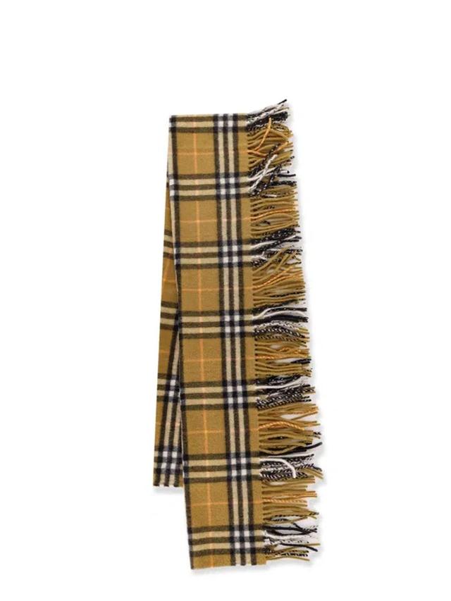 BURBERRY Checked Fringed In Cream Product Image