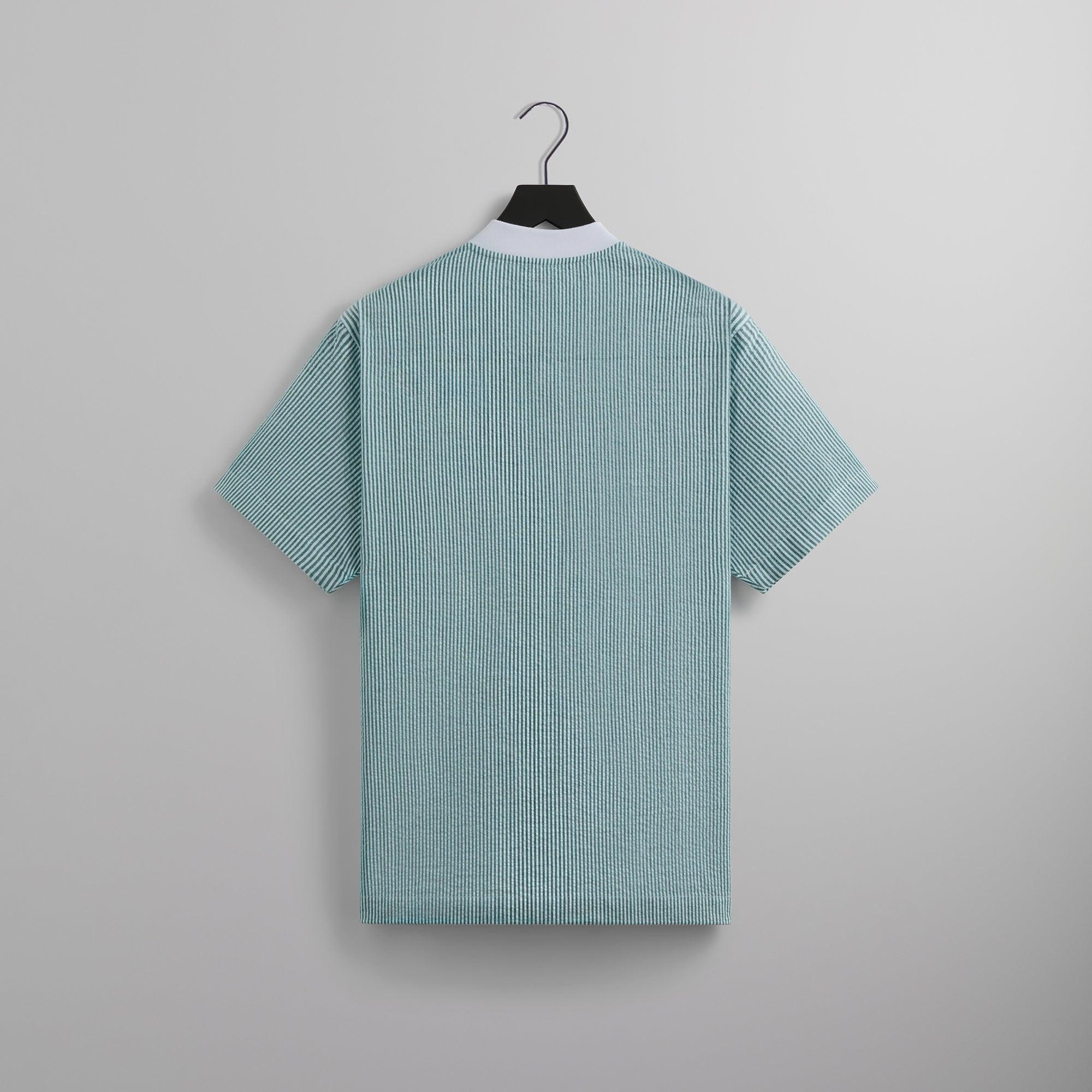 Kith Seersucker Pearson Henley Pullover - Conifer Male Product Image