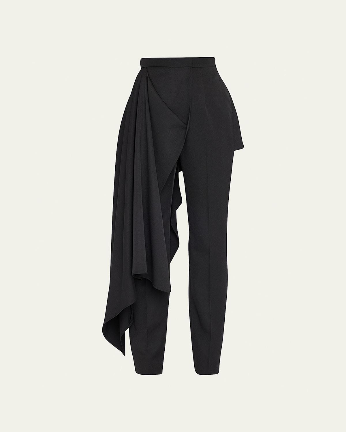 Womens Wool Draped Trousers - Black - Size 2 - Black - Size 2 Product Image