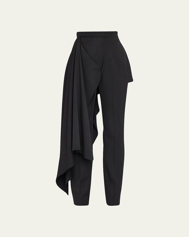 Draped Straight Trousers Product Image