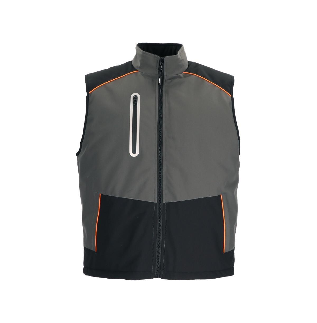 RefrigiWear Mens PolarForce Water-Repellent Lined Vest - Grey Product Image