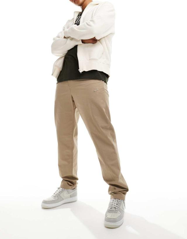 Nike Club woven chino pants in khaki Product Image