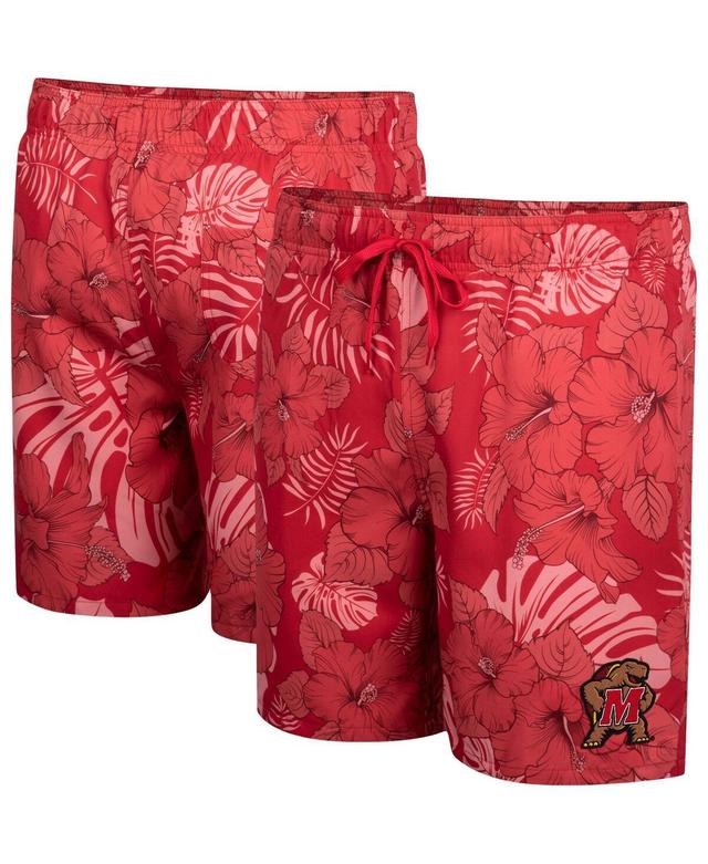 Mens Colosseum Red Maryland Terrapins The Dude Swim Shorts Product Image