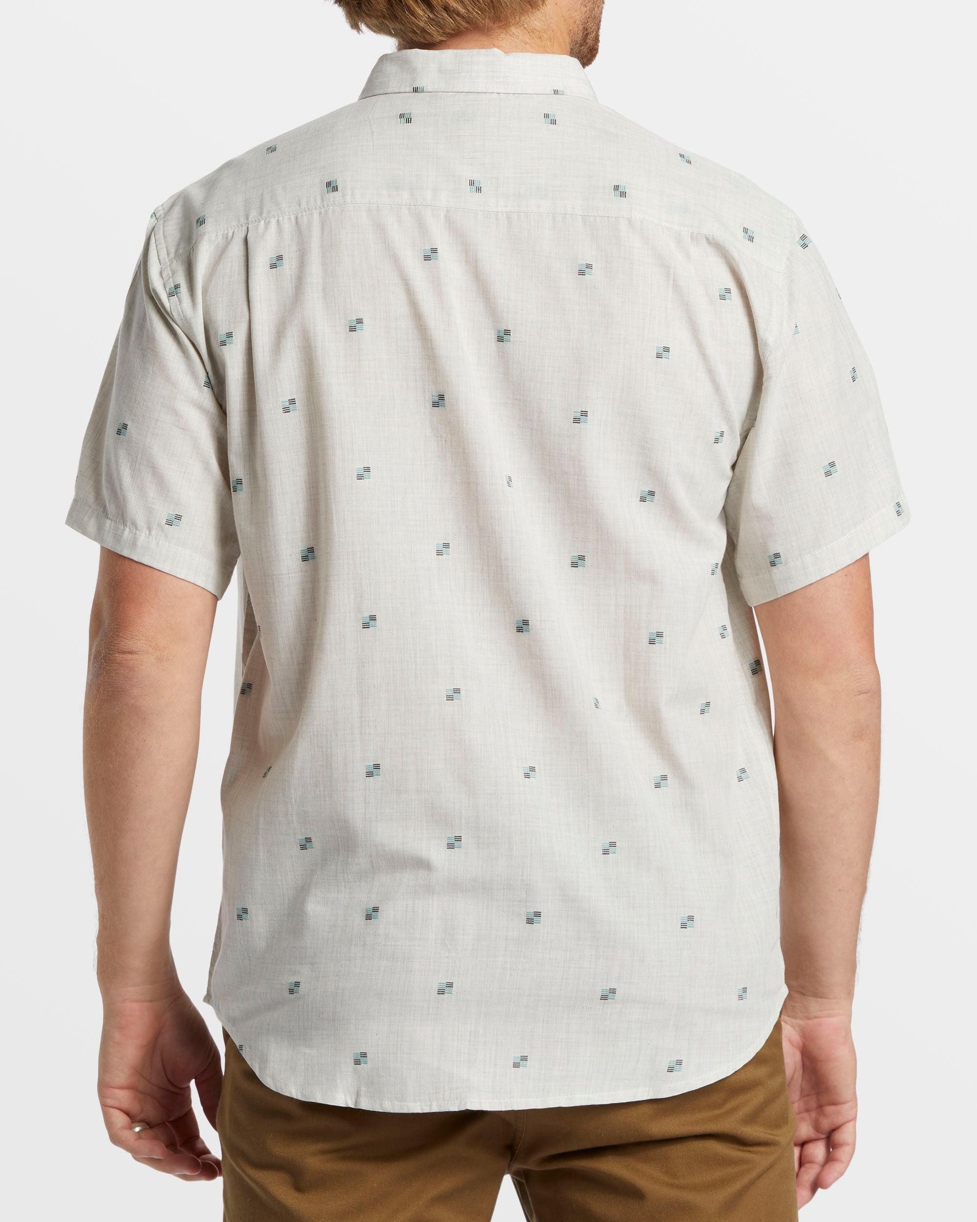 All Day Jacquard Short Sleeve Shirt - Stone Male Product Image