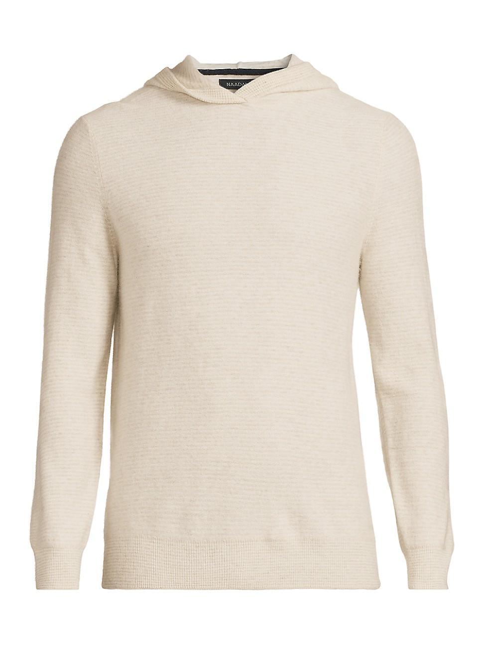 Mens Cashmere Striped Hoodie Product Image