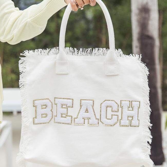 Ivory Beach Canvas Bag FINAL SALE Product Image