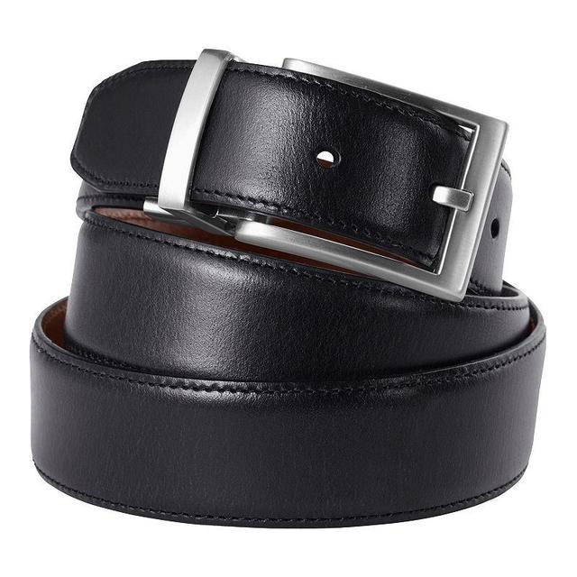 Mens Lands End Reversible Belt Red Dark Brown Product Image