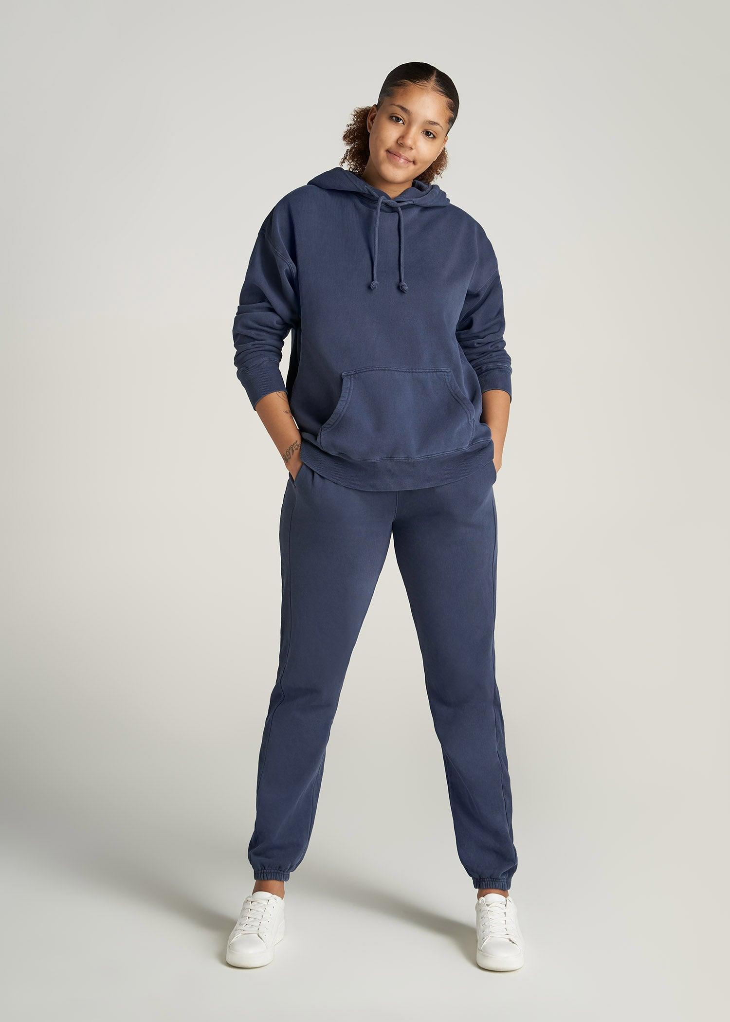 Wearever Fleece Regular Fit Women's Tall Sweatpants in Navy Product Image