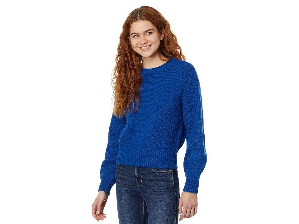 Madewell Directional-Knit Wedge Sweater (Heather Carob) Women's Clothing Product Image