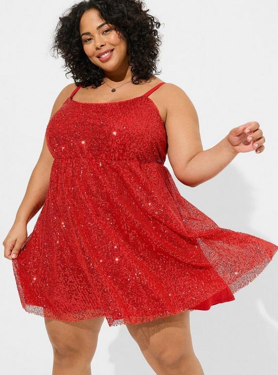 Mini Sequin Skater Dress product image