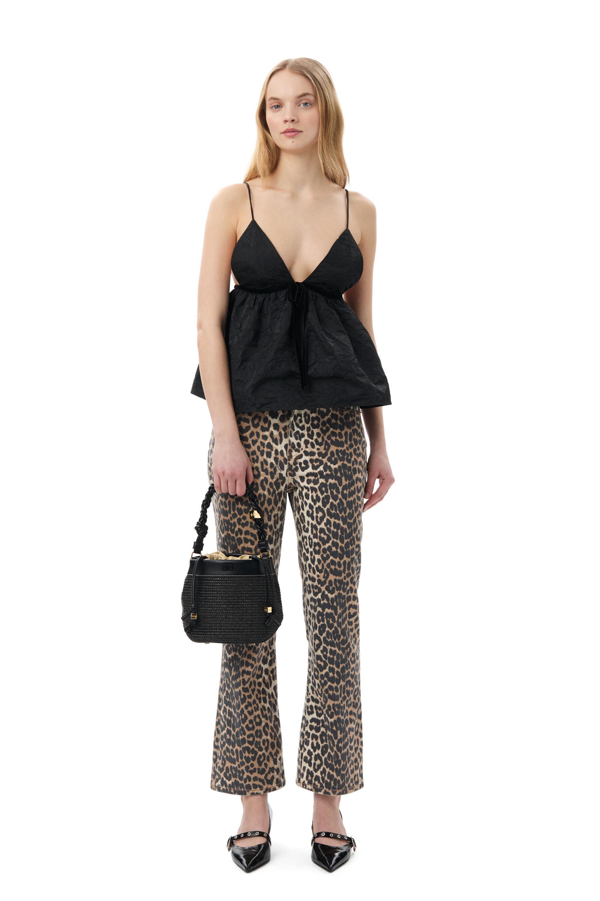 Leopard Betzy Cropped Jeans Product Image