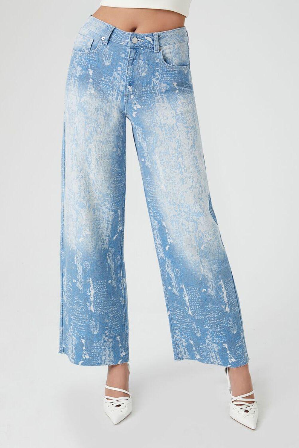 Wide-Leg Distressed Jeans | Forever 21 Product Image