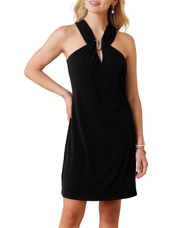 Tommy Bahama Carmela Halter Neck Sleeveless Hardware Short Dress Product Image