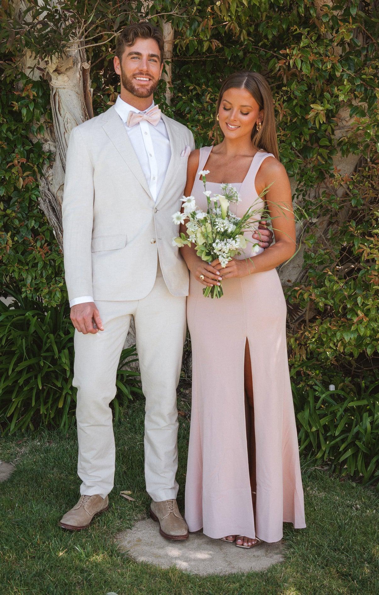 Josh Bow Tie ~ Dusty Blush Linen Product Image