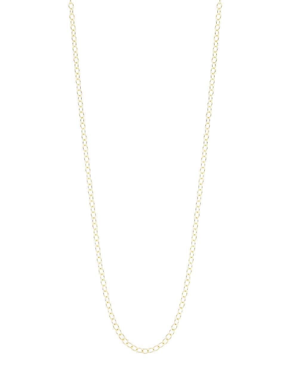 Womens Classic 18K Yellow Gold Extra Small Oval Chain Product Image