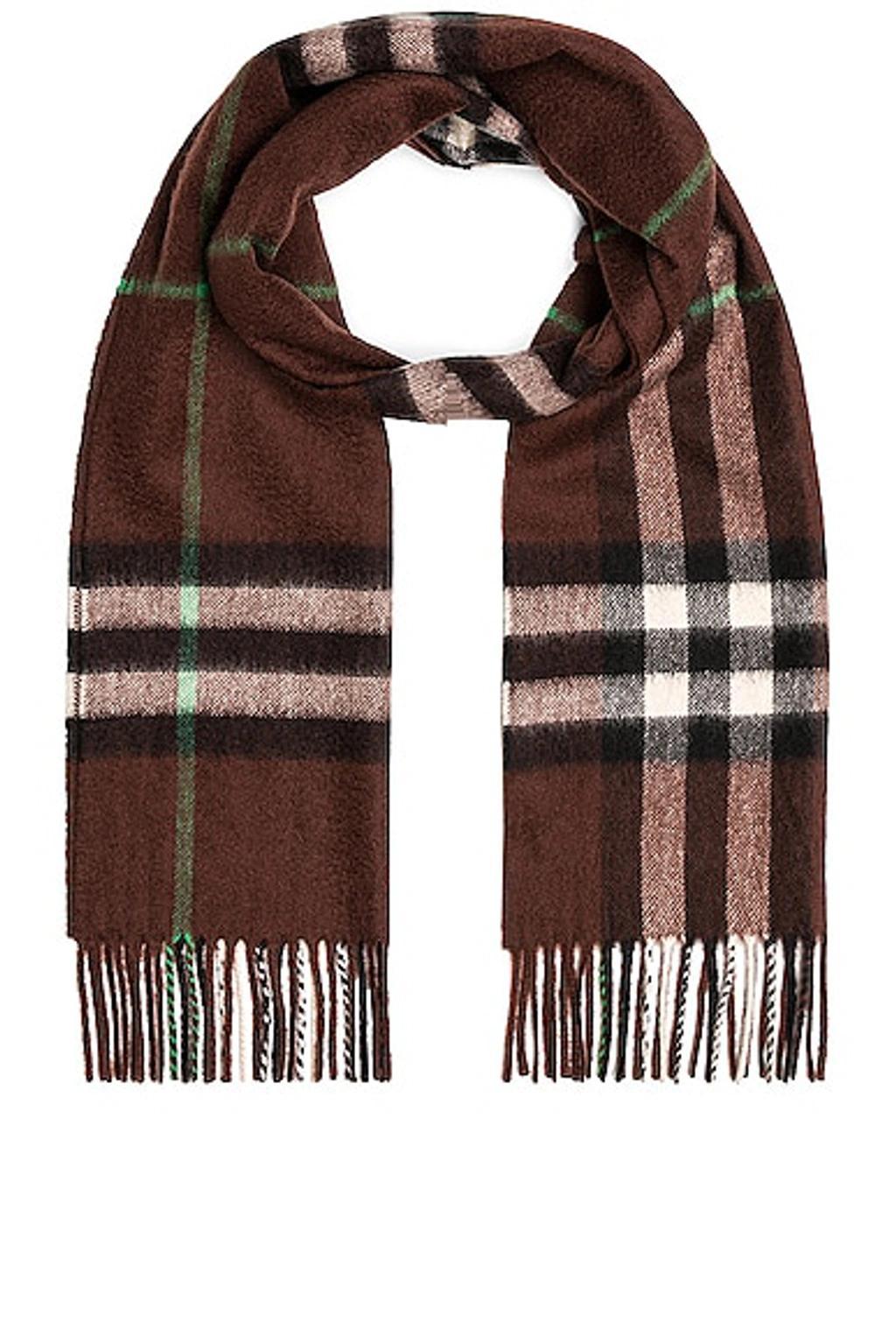 Giant Check Scarf In Brown Product Image