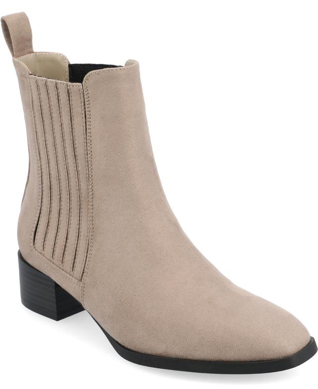 Journee Collection Wrenley Womens Tru Comfort Foam Booties Med Beige Product Image