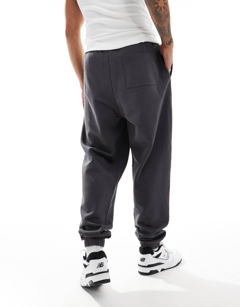 ASOS DESIGN essential oversized sweatpants in charcoal Product Image