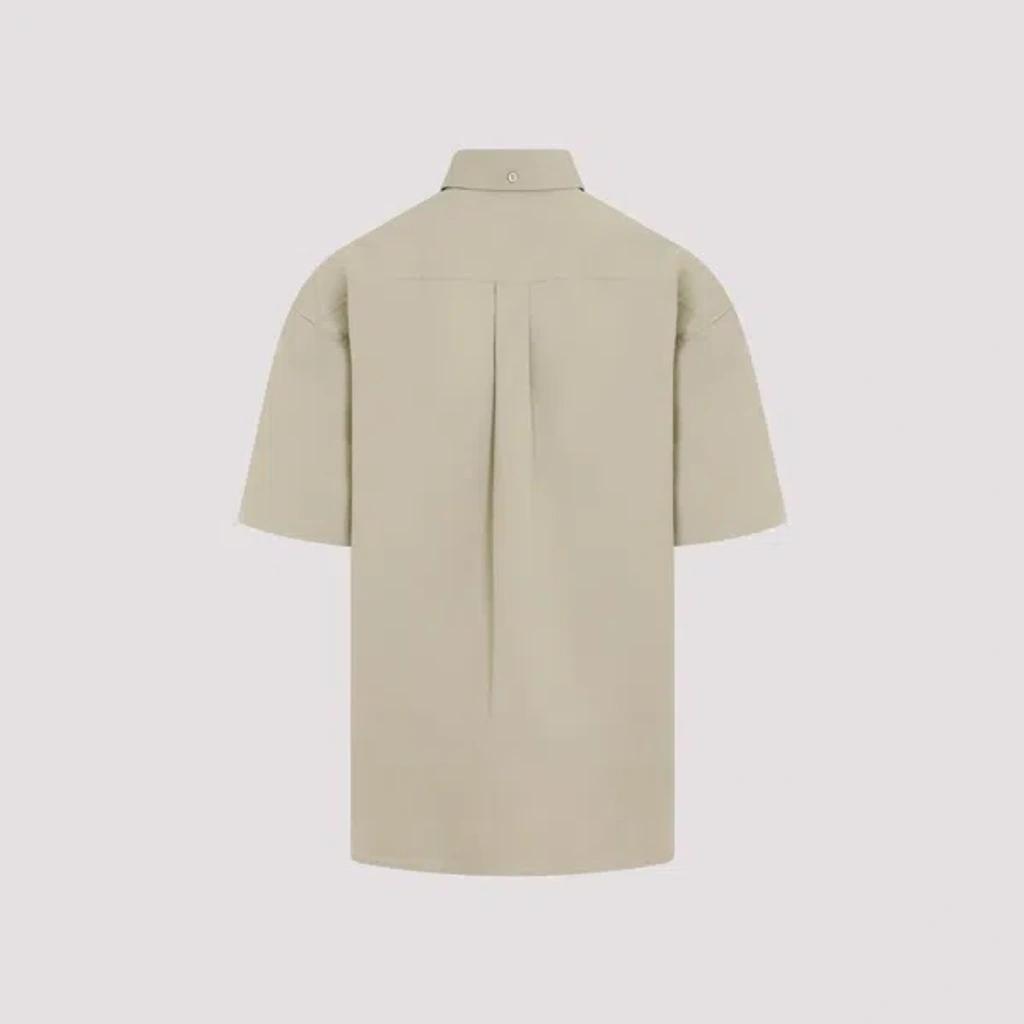 BURBERRY Hunter Green Cotton Shirt Product Image