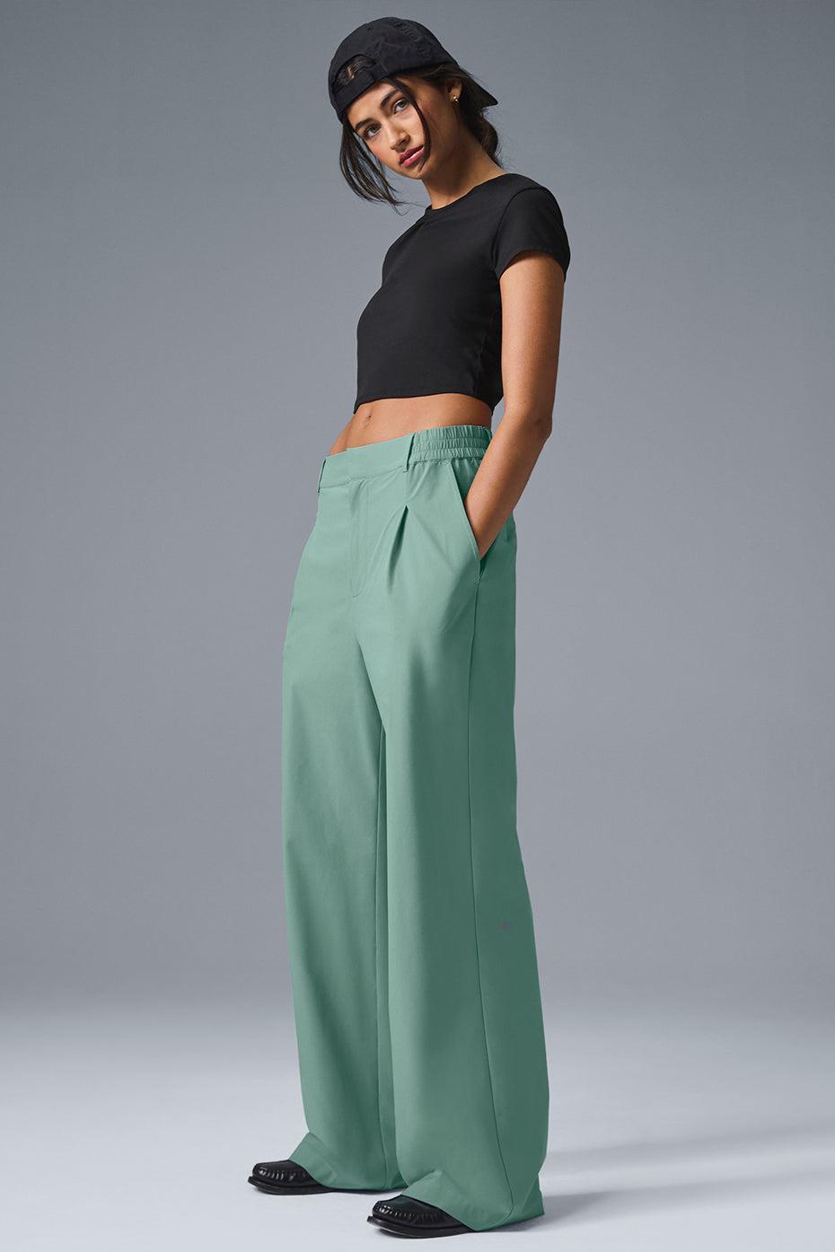 High-Waist Pursuit Trouser (Regular) - Botanical Green Female Product Image