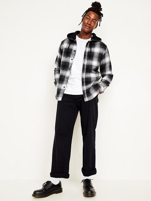 Hooded Flannel Shirt Product Image