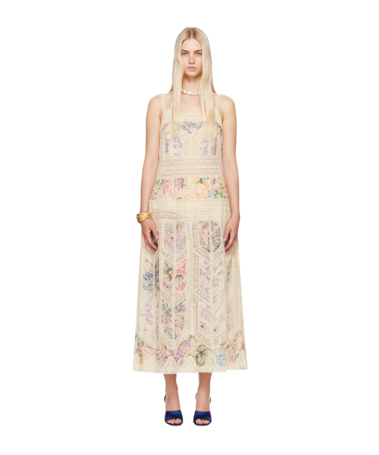 ZIMMERMANN Halliday Lace-trimmed Cotton Maxi Dress In Spliced Product Image