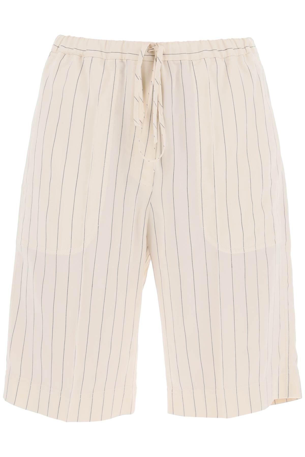 Beige Relaxed Shorts In Cream Product Image