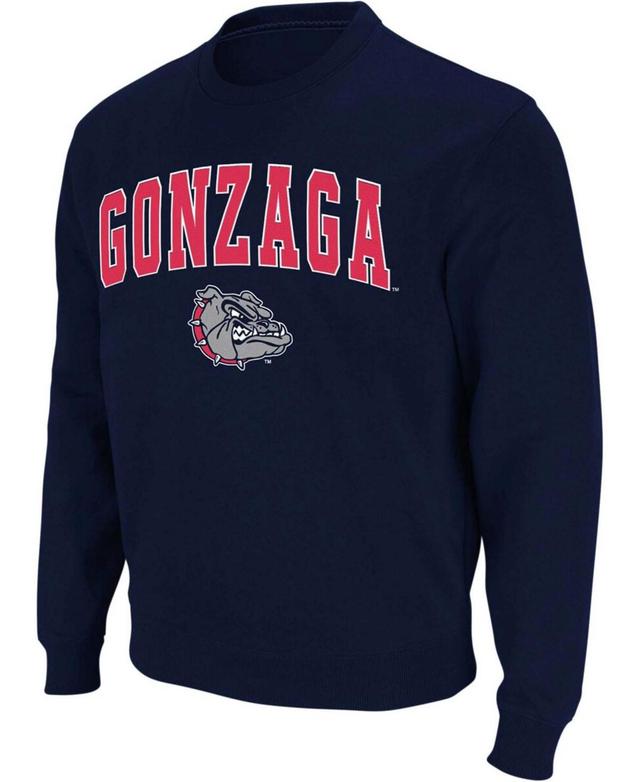 Mens Colosseum Navy Gonzaga Bulldogs Arch & Logo Crew Neck Sweatshirt Zag Blue Product Image