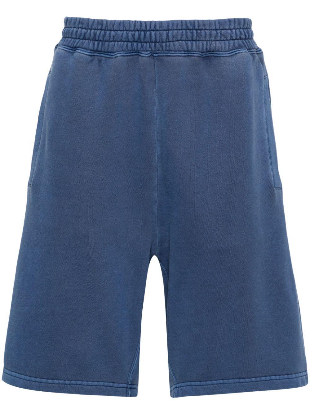 CARHARTT Blue Cotton Nelson Sweat Short In Elder Product Image