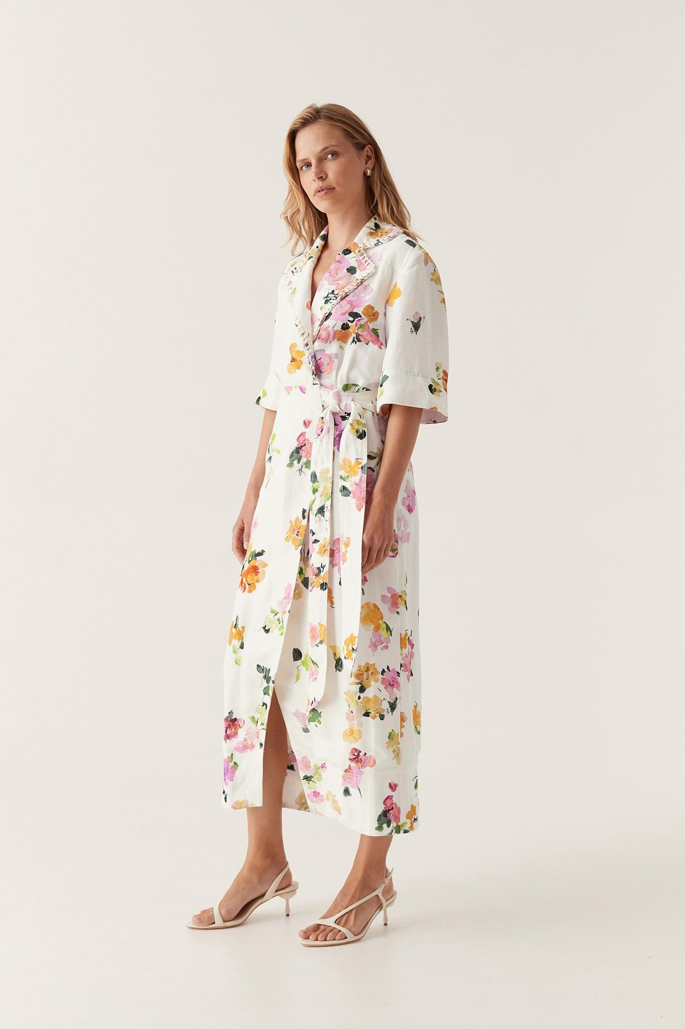 Tabitha Wrap Front Midi Dress Product Image